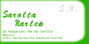 sarolta marlep business card